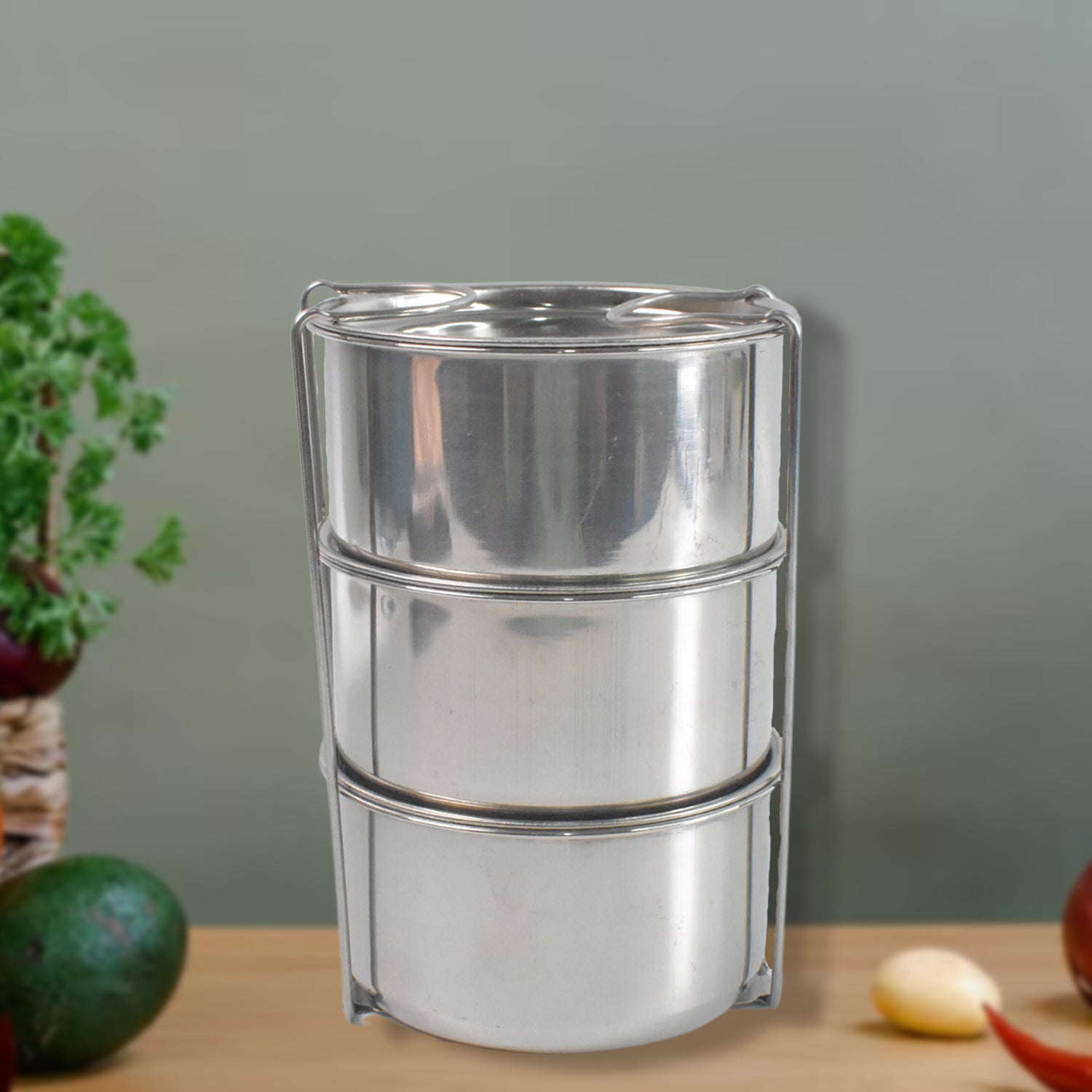Stackable Insulated Tiffin with Handle (1 Pc): Leakproof, Hot Food Container Stackable Insulated Tiffin with Handle (1 Pc): Leakproof, Hot Food Container